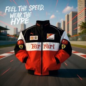 Black and white Ferrari Jacket